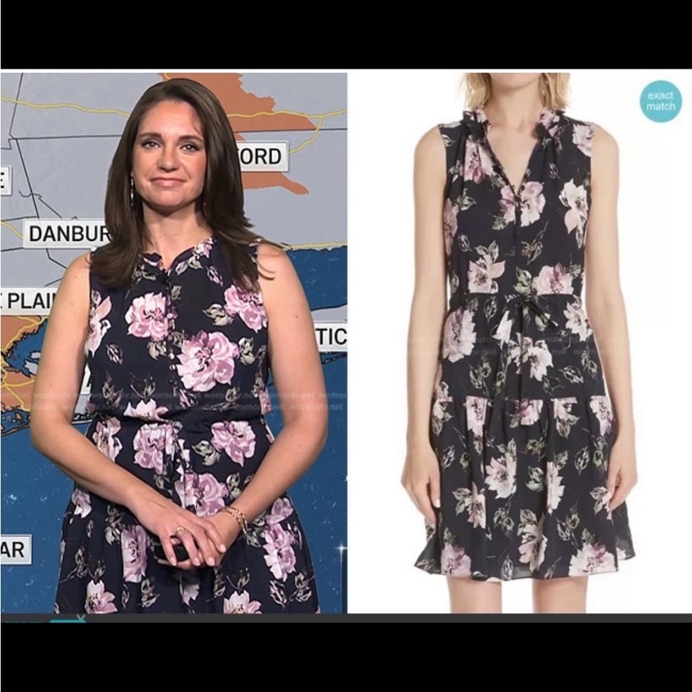 Rebecca Taylor Magnolia Floral Sleeveless Silk Dress Size 10 -As Seen on TV - Picture 7 of 15